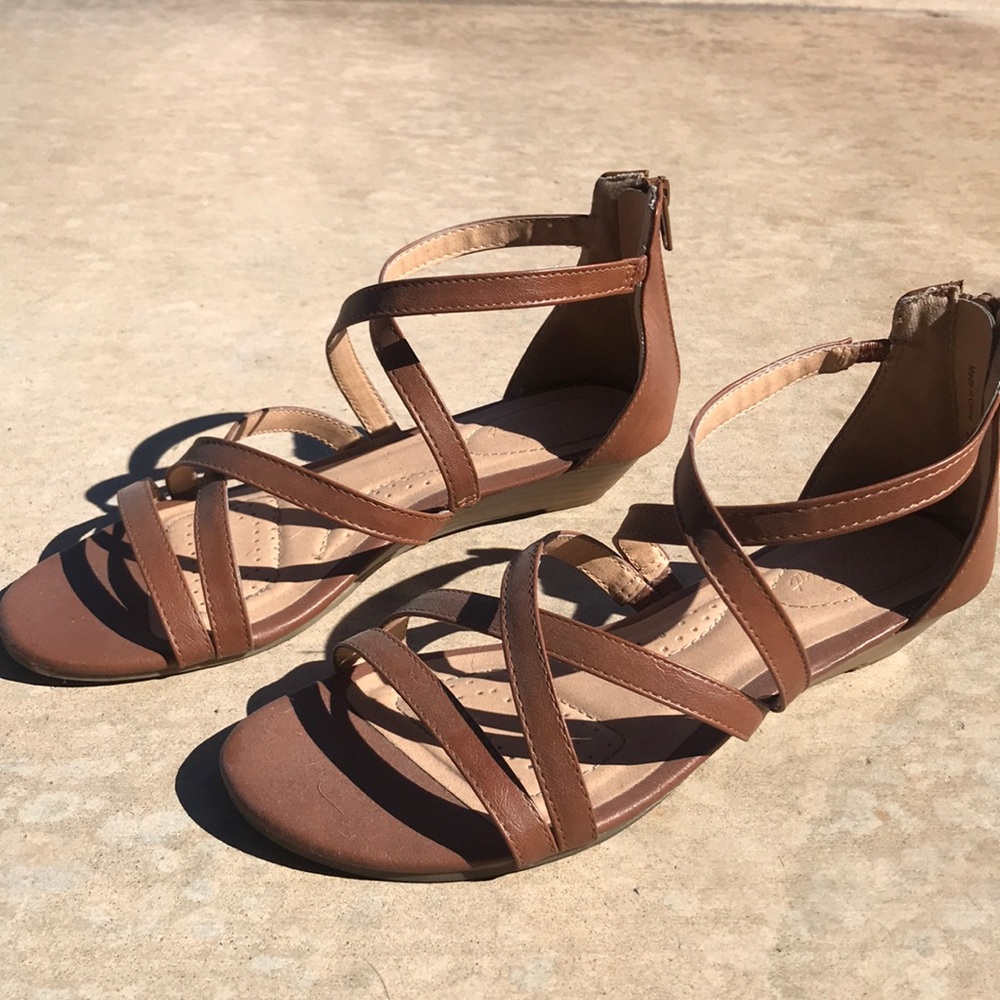 brown sandals